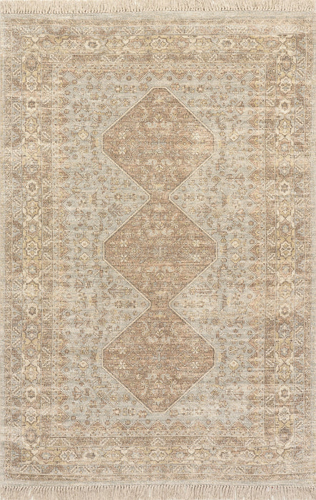 Khaki Tasseled Area Rug for Living Room 150 x 90 cm