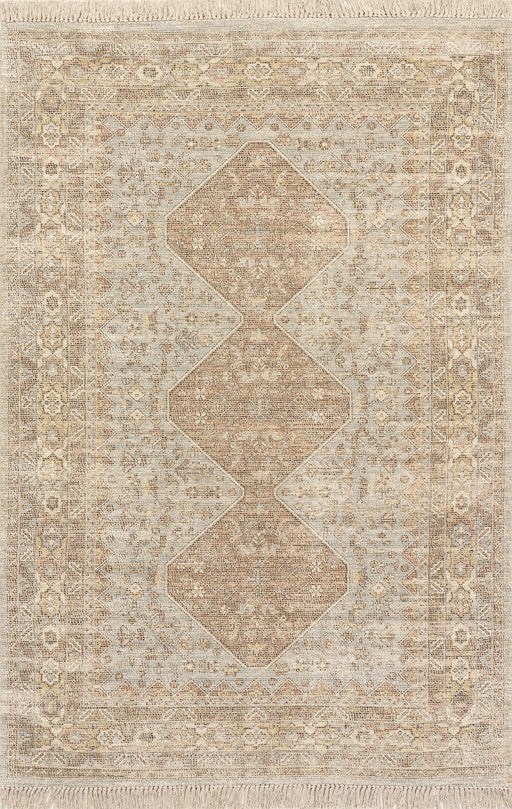 Khaki Tasseled Area Rug for Living Room 150 x 90 cm