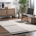 Kianna Beige Striped Wool Area Rug 160x230 cm