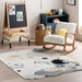 Kids Astronaut Area Rug 120 cm Cream Color