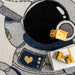 Kids Astronaut Area Rug 120 cm Cream Color