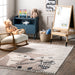 Kids Fox Themed Beige Area Teppe 120 cm