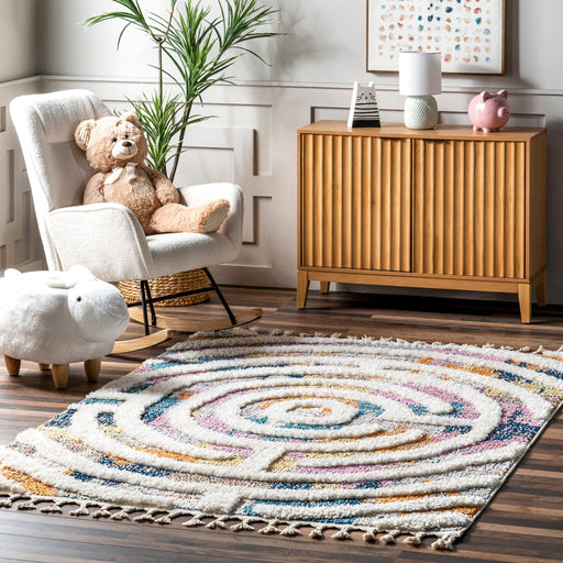 Kids Multicolor Hedge Maze Area Rug 120x160 cm