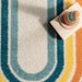 Kids Multicolor Rainbow Stripe Area Rug for Playrooms