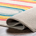 Kids Multicolor Rainbow Stripe Area Rug for Playrooms