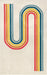 Kids Multicolor Rainbow Stripe Area Rug for Playrooms
