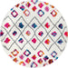 Roze diamant trellis shag vloerkleed voor kinderen, 100x150 cm