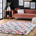 Kids Pink Diamond Trellis Shag Rug for Bedroom or Nursery