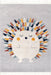 Kids Porcupine Rug with Tassels in Multicolor 120cm