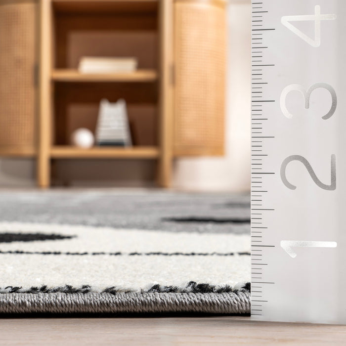 Kids Puppy Shaped Rug Grey 50x76cm