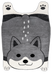Kids Puppy Shaped Rug Grey 50x76cm