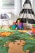 Kindersafari dierenkleed groen 140 cm x 200 cm