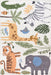 Kinderwasbaar Jungle Friends vloerkleed voor speelkamer 80x150 cm