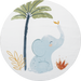 Kids Washable Multicolor Elephant Rug for Playroom