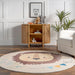 Kids Washable Multicolor Lion Rug for Playroom and Nursery