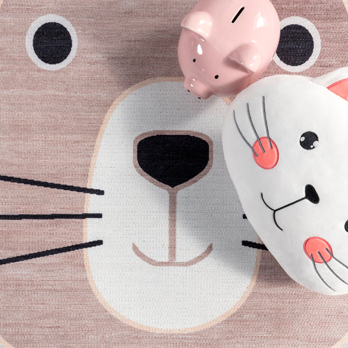 Kids Washable Puppy Rug for Playroom 120x160 cm Light Grey