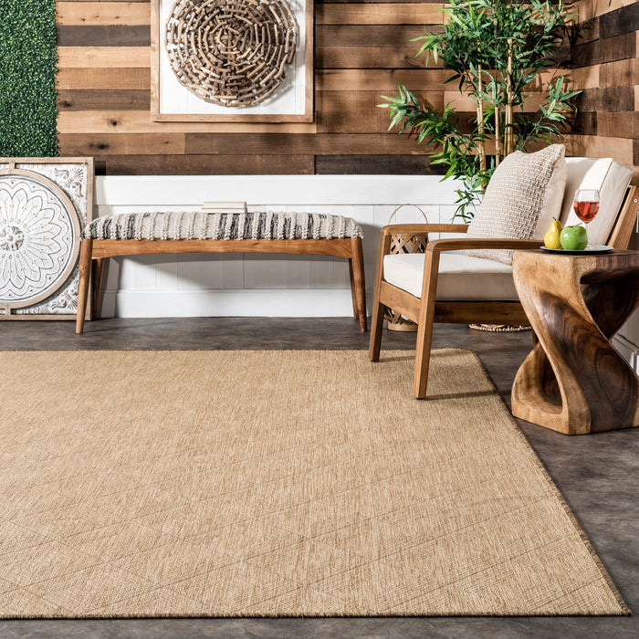 Kirstin Indoor Outdoor Ruskea Diamond Jute Area -matto 120x180 cm