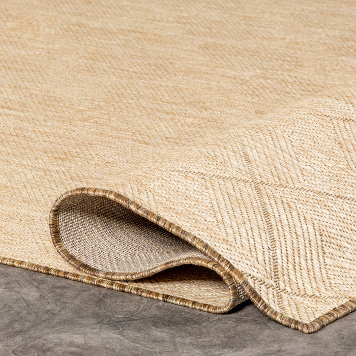 Kirstin Indoor Outdoor Ruskea Diamond Jute Area -matto 120x180 cm