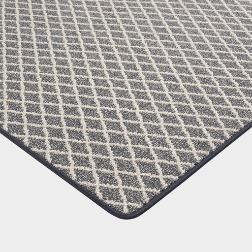 Kittiwake Custom Blue Grey Diamond Pattern Area Teppe 60 cm