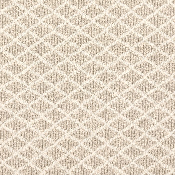 Kittiwake Custom Diamond Pattern Rug Almond Grey 150 cm