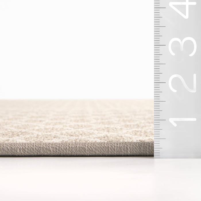 Kittiwake Custom Sample Rug Almond Grey Micro-Trellis Design