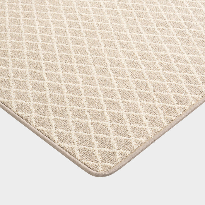 Kittiwake Custom Sample Rug Almond Grey Micro-Trellis Design