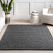 Knit Wool Area Rug 150cm Charcoal Color