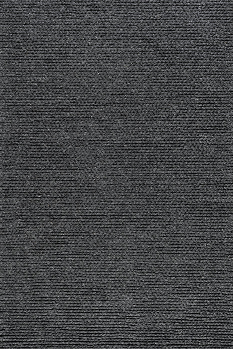 Knit Wool Area Rug 150cm Charcoal Color