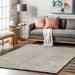 Knit Wool Area Rug in Light Grey for Cozy Interiors