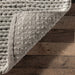 Knit Wool Area Rug in Light Grey for Cozy Interiors