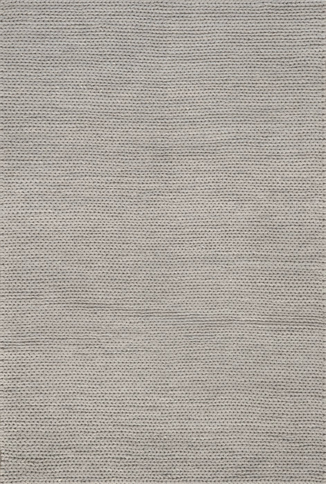 Knit Wool Area Rug in Light Grey for Cozy Interiors