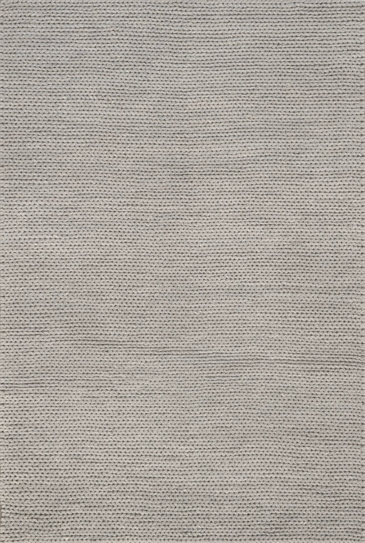 Knit Wool Area Rug in Light Grey for Cozy Interiors