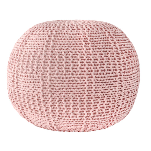 Knitted Cotton Pouf For Living Room And Bedroom Decor