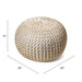 Knitted Gold Pouf Accent Furniture for Living Room