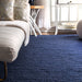Knitted Wool Area Rug Navy 150x240 cm