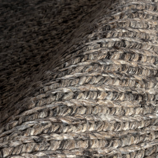 Knitted Wool Area Rug in Grey - Soft Comfort Underfoot