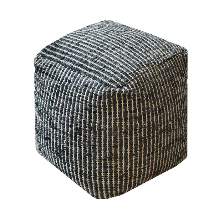 Konya Leather Pouf με γέμιση κάνναβης για διακόσμηση Home 