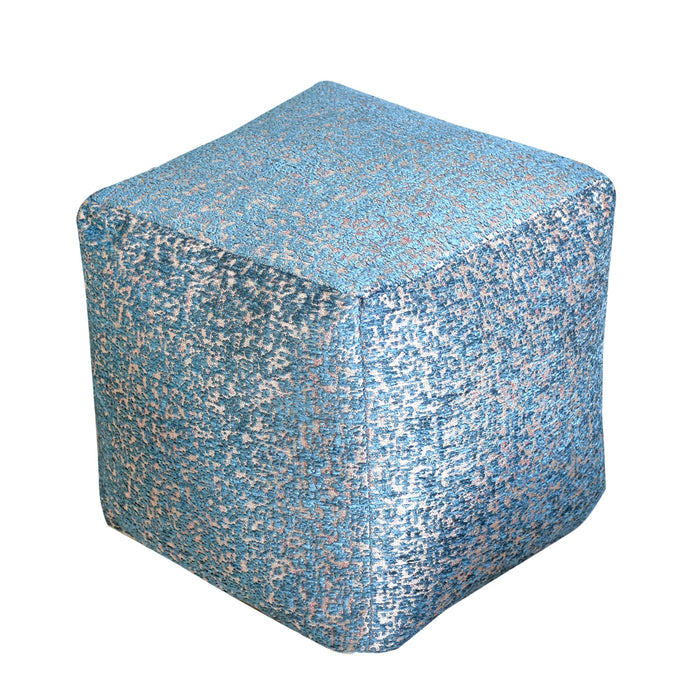 Kozani Pouf Seating in Aqua Terra Emerald Colors