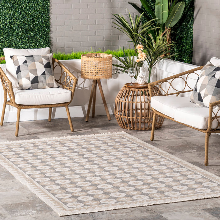 Krista Beige Area Rug for Indoor and Outdoor Use