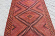 Kurdish Embroidered Kilim Rug 124cm x 368cm Vintage Design