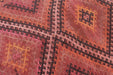 Kurdish Embroidered Kilim Rug 124cm x 368cm Vintage Design