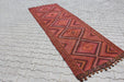 Kurdish Embroidered Kilim Rug 124cm x 368cm Vintage Design