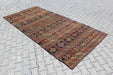 Kurdish Embroidered Kilim Rug 151cm x 318cm Vintage