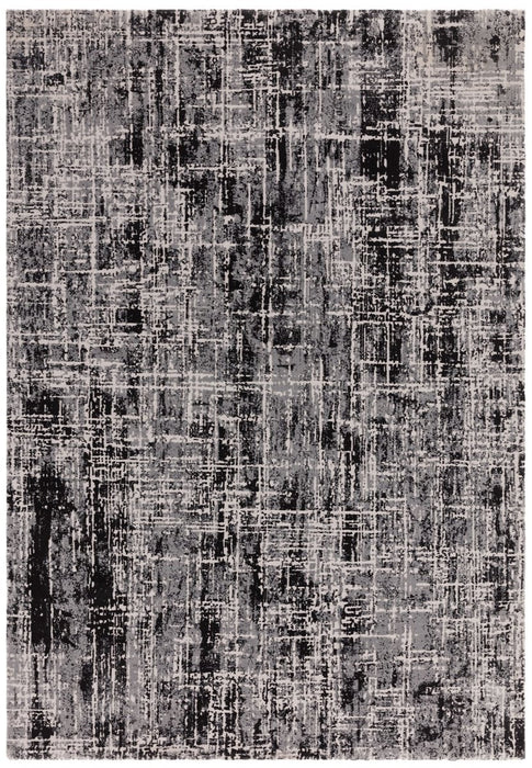 Kuza Abstract Black Rug