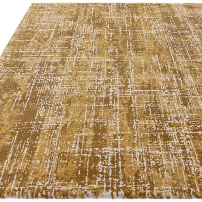 Kuza Abstract Gold Rug