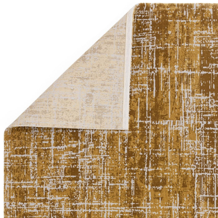 Kuza Abstract Gold Rug