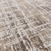 Kuza Abstract Modern Distressed Textured Soft-Touch Beige/Light Grey Rug 120 x 170 cm