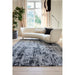 Kuza Abstract Modern Distressed Textured Soft-Touch Black /Light Grey Rug