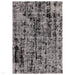 Kuza Abstract Modern Distressed Textured Soft-Touch Black /Light Grey Rug