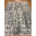 Kuza Abstract Modern Distressed Textured Soft-Touch Mid Grey/Cream/Light Grey Rug